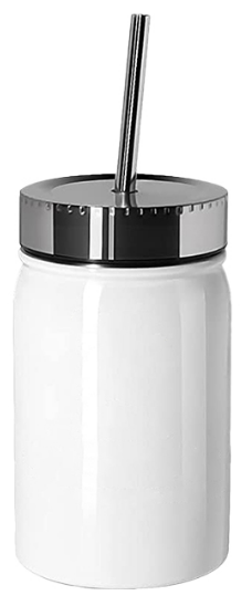 17oz US Warehouse Sublimation Blanks Mason Jar Tumbler with Lid and Metal Straw-50 pack