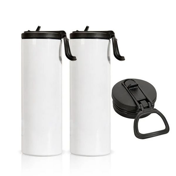 20oz USA Warehouse Stainless Steel Insulated Straight Skinny Sublimation Tumbler with Screw lid -25pack