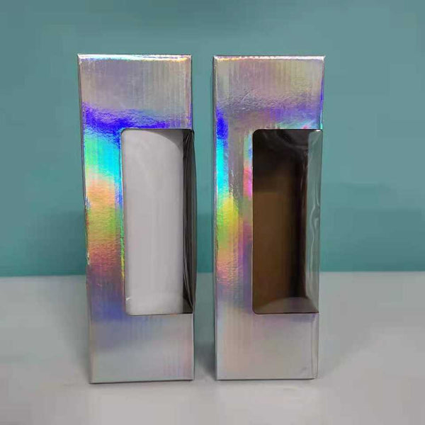 20oz US Warehouse sublimation glossy white gift box Holographic skinny Tumbler Box -50 pack