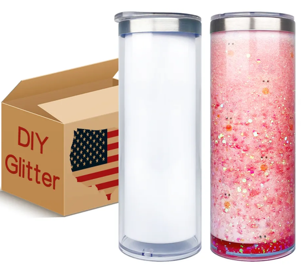 20oz wholesale sublimation blank DIY flash snowball 304 stainless steel snowball skinny tumbler-25 pack