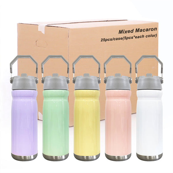 Wholesale US shipping 22oz Sublimation Flow Flip Straw Water Bottle 25 pack