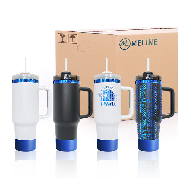 Wholesale 40oz Blue Laser Plated Tumbler Double Wall Stainless Steel Vacuum Insulated Powder Coated H2.0 Quencher Dupes For Engraved