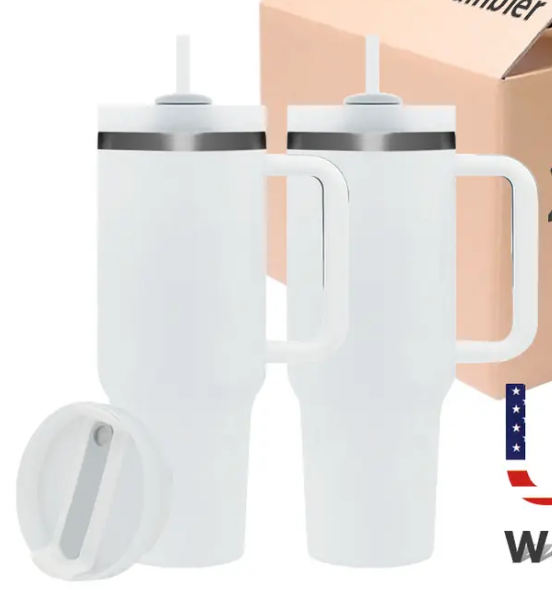 40oz US Warehouse Cups Stainless Steel Mugs Cold Drinks Leakproof Vacuum Insulated-16 pack