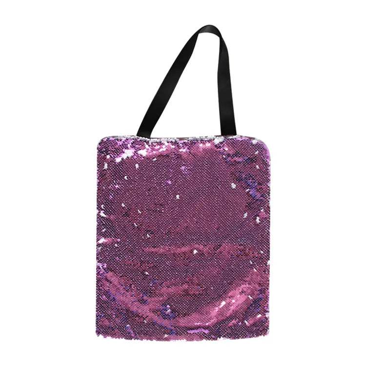 wholesale sublimation magic sequin tote blank hand bags 7 colors available