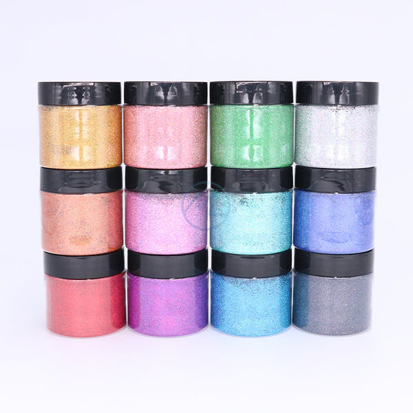 Ultra Fine Glitter Powder & Holographic Glitter 12 Colors,Resin Glitter, Nail Glitter, Craft Glitter, Sparkle Flakes Sequins Glitter for Epoxy Resin, Tumblers, Crafts 1/96