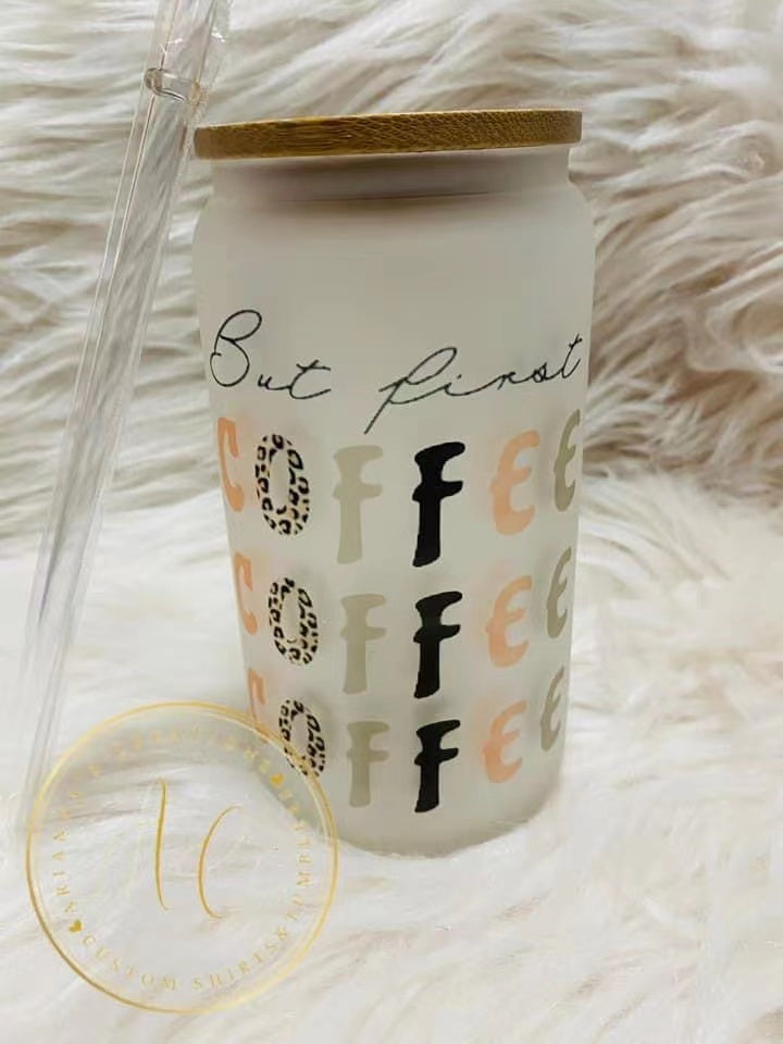 Wholesale 12 oz Frosted Glass Tumbler with Bamboo Lid to Sublimate for your  store