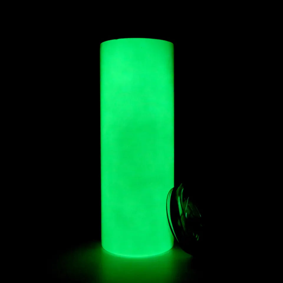 USA warehous-25pcs 20oz glow in the dark green sublimation tumbler