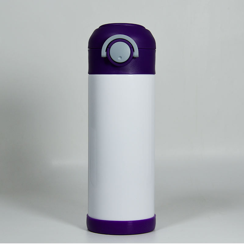 12oz wholesale sublimation kids water bottle with pop-up lids mixed color case -50pcs