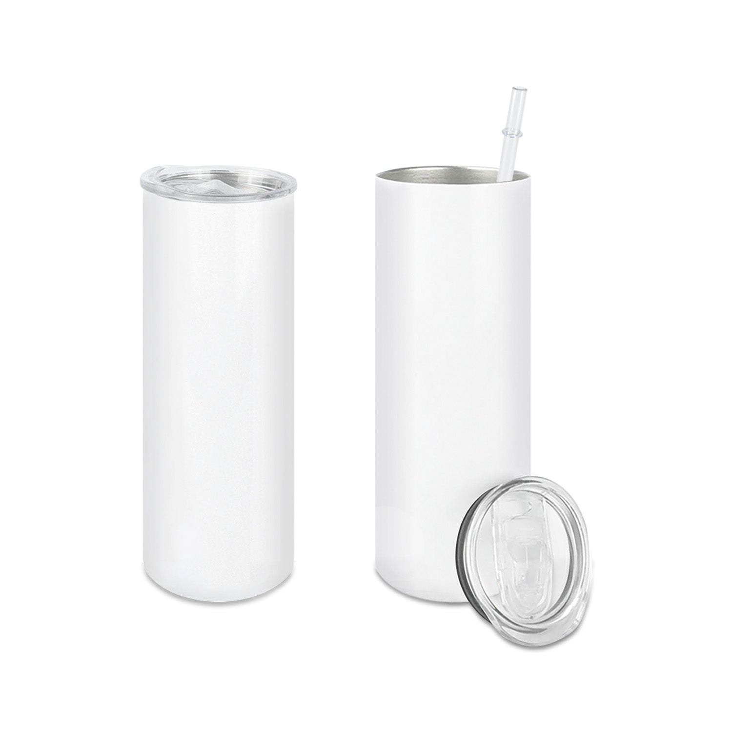 Wholesale 20oz Bulk Sublimation Blank White Skinny Tumbler Stainless Steel  Tapered Water Bottle Cups With Lid And Straw - Vacuum Flasks & Thermoses -  AliExpress