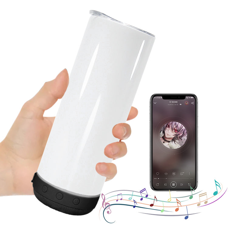 20oz wholesale sublimation white speaker skinny straight tumbler mixed color case-25pcs
