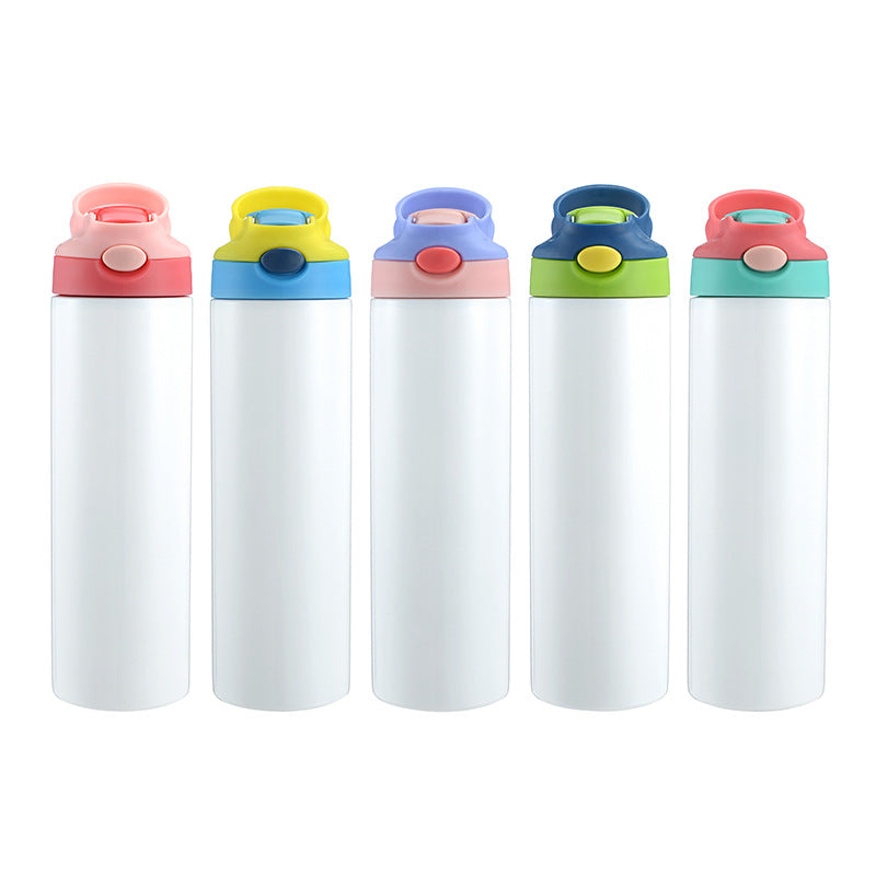 20oz/600ml tumbler wholesale sublimation kids water bottle with pop-up lids-25pcs