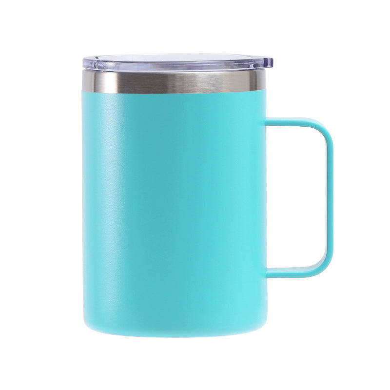 16oz Wholesale Coffee Mug Vacuum Insulated Camping Mug With Lid, Double Wall Stainless Steel Travel Tumbler Cup, Coffee Thermos Outdoor, Powder Coated Mug